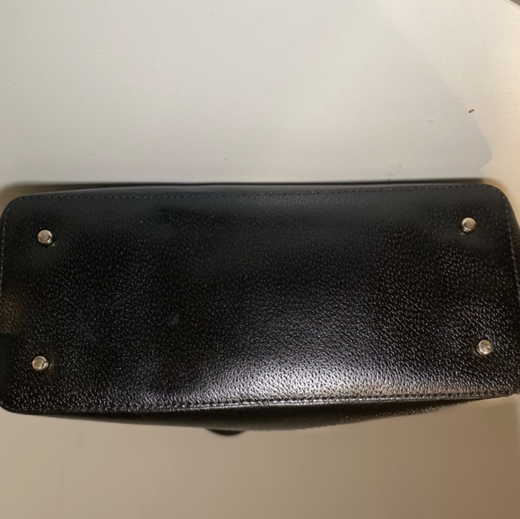 Kate Spade canvas top handle handbag. Polka dot print. Leather, cotton - Picture 5 of 10